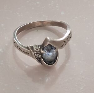 Ring Blue Stone Class Ring 2008